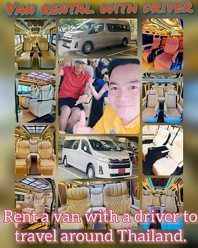 Bangkok van rental with driver VIP van rental is available to all of you. We get jobs to travel to all provinces north to south. Rent a VIP van with a driver, travel plan and guide you to the route.